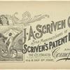 J. A. Scriven Company - sole manufacturers of Scriven's Patent Elastic Seam Drawers.