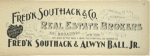 Fred'k Southhack & Co. Real Estate Brokers, 401 Broadway, New York.