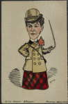 Caricature of Fanny Brough (Julia Marlowe) in Prodigal Daughter