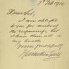 Letter from Sir Francis Carruthers Gould.