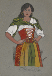 Caricature of Cora Urquhart Potter (Mrs. Brown Potter)