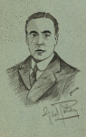 Autographed caricature of George Robey