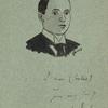 Autographed caricature of M. Sarots
