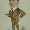 Autographed caricature of Lewis Waller