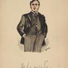 Autographed caricature of Herbert Waring