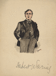 Autographed caricature of Herbert Waring