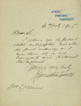 Letter from Sir Francis Carruthers Gould.