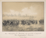 Uchenie Kavalergardskomu Eia Velichestva polku, v Petergofe, v prisutstvii Ikh Imperatorskikh Velichestv, 27 Iiunia 1850 g.