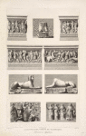 Sarcophages, Sphinx et Basreliefs.