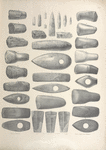 Kamennyia orudiia iz Arkhangel'skoi gubernii, grobovye plity, molotok