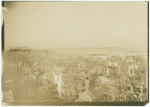 Photograph of Plymouth Harbor looking towards Duxbury, Miles Standish Monument in the distance