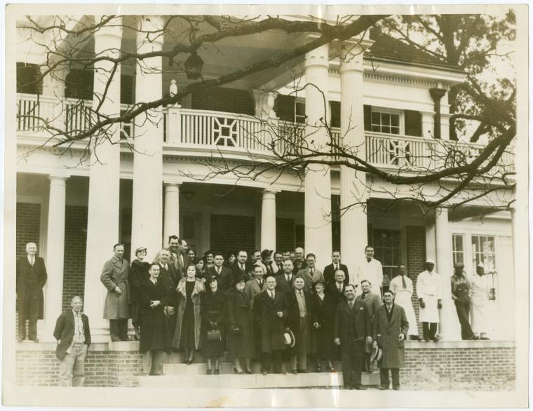 Senator Bilbo standing in front of his mansion - NYPL Digital Collections