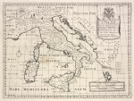 A new map of ancient Italy, together with the adjoyning islands of Sicily, Sardinia, and Corsica, shewing their principal divisions, cities, towns, rivers, mountains &c.