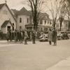 Wedding guests leaving St. Mary's Catholic Church spill out into the street