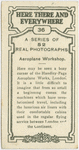 Aeroplane workshop.