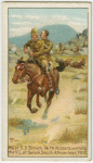 Major E. D. Brown, 14th Hussars winning the V.C. at Geluk, South African War, 1900.