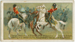 Sergt. Major J. Grieves, 2nd Dragoons (Scots Greys), saving his officer in the heavy cavalry charge at Balaklava.