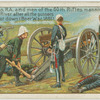 Lieut. Parsons, R.A. and men of the 60th Rifles manning a gun at the Nogogo River after all the gunners had been shot down (Boer War, 1881).