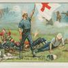 Lance Corpl. J. J. Farmer winning the V.c. at Majuba Hill, (Boer War) Feb. 27th, 1881.