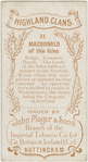 Macdonald of the Isles.