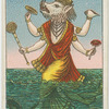 Vishnu in his incarnation as a boar and Hiranyaksha