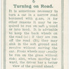 Turning on road.