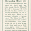 Removing flints, etc.