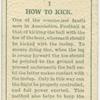 How to kick.