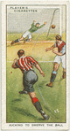 Kicking to swerve the ball.