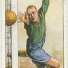 Goalkeeper going down to ball.