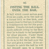 Fisting the ball over the bar.