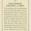 Goalkeeper fielding a shot.