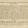 "Hermitage" home of Andrew Jackson