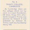 Trinity College, Cambridge.