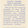 Saxon Tower, Earl's Barton Church, Northants.