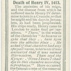 Death of Henry IV, 1413.