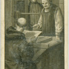 Caxton's printing press in the Almonry, 1477.