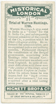 Trial of Warren Hastings, 1788.