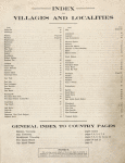 Index to Villages and Localities; General Index to County Pages; Notice