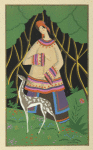 Woman with deer