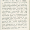 Yeomen of the Guard (1685)