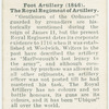 Foot Artillery (1846).  The Royal Regiment of Artillery.