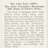 The 15th Foot (1647).  The East Yorkshire Regiment (The Duke of York's Own).