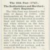 The 16th Foot (1742).  The Bedfordshire and Hertfordshire Regiment.