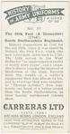 The 35th Foot (A Grenadier) (1746).  South Staffordshire Regiment.