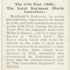 The 47th Foot (1806).  The Loyal Regiment (North Lancashire).