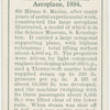 Maxim's experimental aeroplane, 1894.