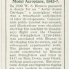 Henson and Stringfellow's model aeroplane, 1843-7.