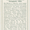 Maxim's experimental aeroplane, 1894.