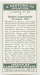 Maxim's experimental aeroplane, 1894.